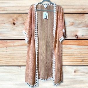 LuLaRoe Chloe Bohemian Overlay Chiffon Kimono